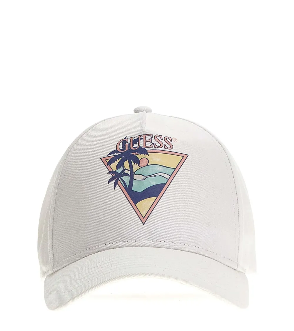 Guess casquette avec visière et logo frontal