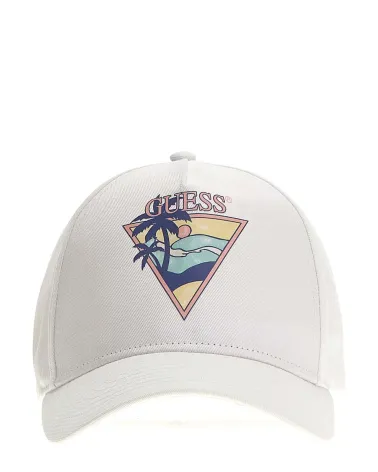 Guess casquette avec visière et logo frontal