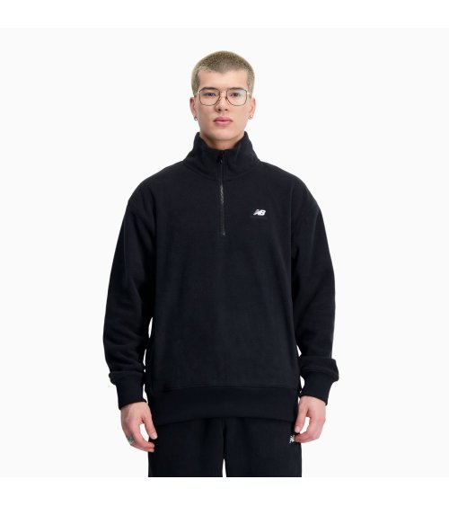 New Balance Hoodie mit Reißverschluss und hohem Kragen