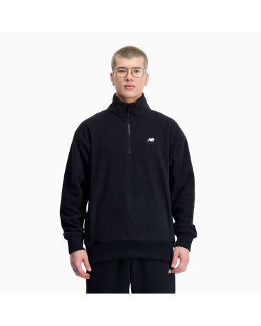 Felpa New Balance con zip e collo alto