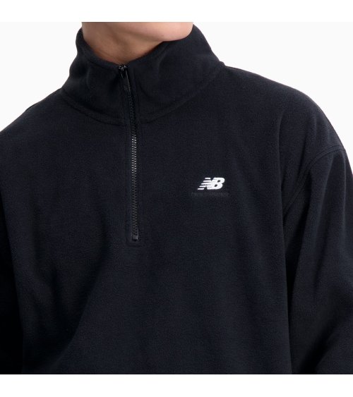 New Balance Hoodie mit Reißverschluss und hohem Kragen