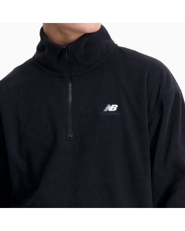 New Balance Hoodie mit Reißverschluss und hohem Kragen