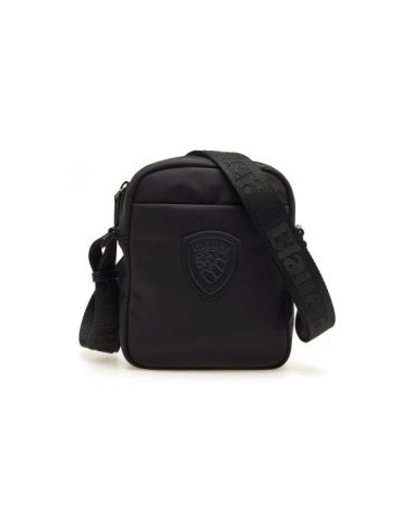 Blauer sac à bandoulière avec zip