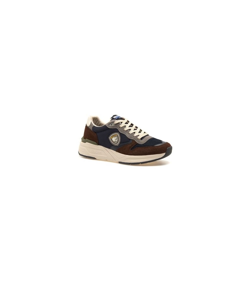 Blauer hohe Sneakers Ray02 mit dicker Sohle