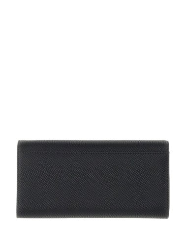 Guess wallet with flap and snap closure