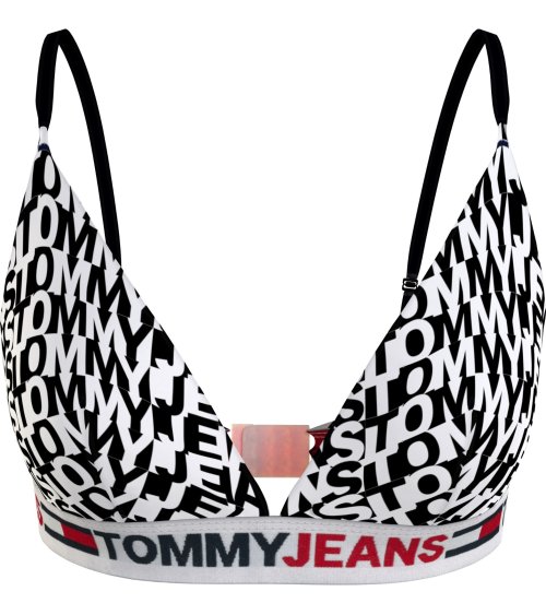 Tommy Jeans reggiseno triangolo con fascia logo