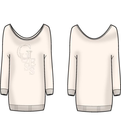 Guess logo et strass top