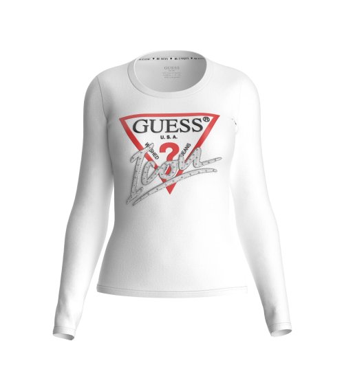 Guess Langarm T-Shirt mit Logo