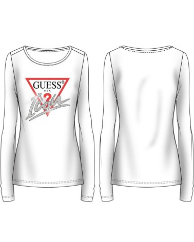 T-shirt Guess maniche lunghe con logo