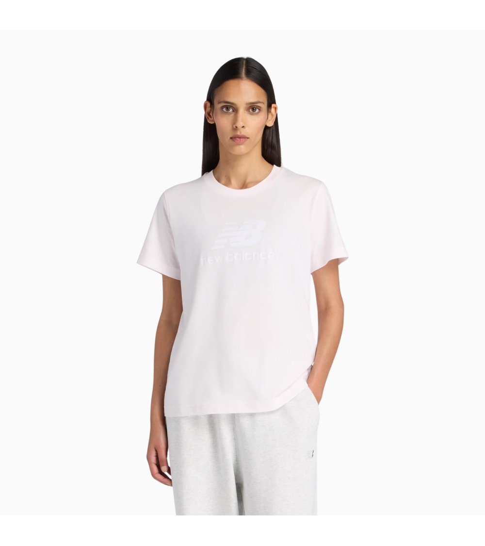New Balance French Terry Stacked Logo Crew T-Shirt