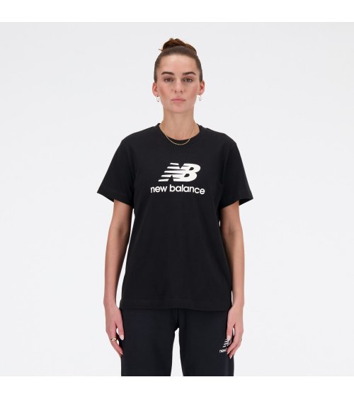 New Balance French Terry Stacked Logo Crew T-Shirt