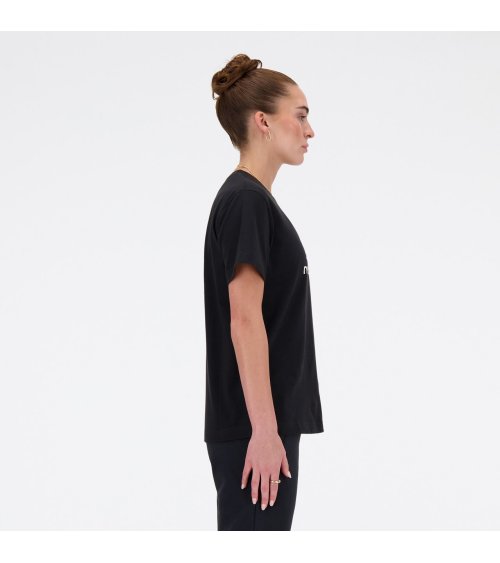 New Balance French Terry Stacked Logo Crew T-Shirt