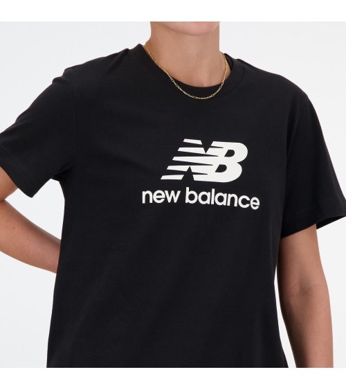 New Balance French Terry Stacked Logo Crew T-Shirt