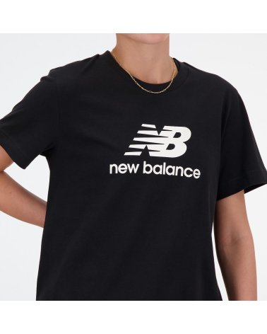 New Balance French Terry Stacked Logo Crew T-Shirt
