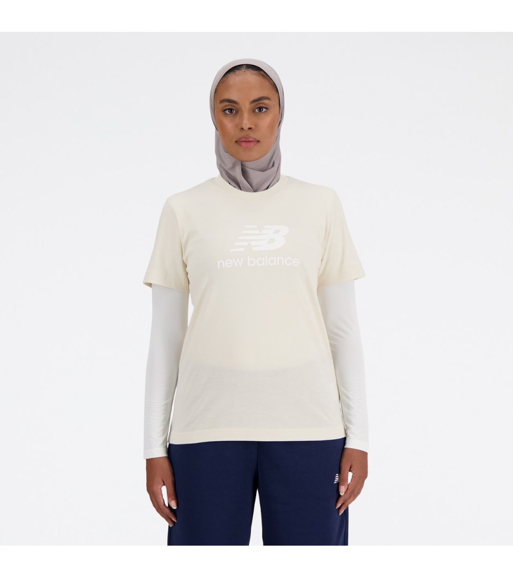 New Balance French Terry Stacked Logo Crew T-Shirt