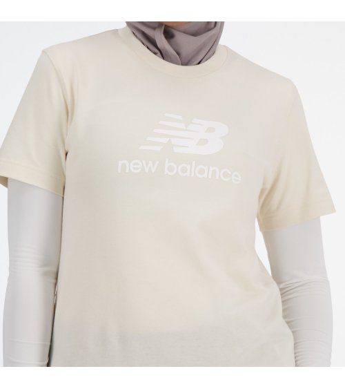 New Balance French Terry Stacked Logo Crew T-Shirt