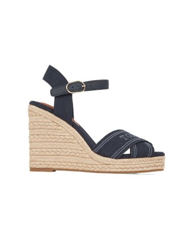 Tommy Hilfiger sandali con zeppa in corda