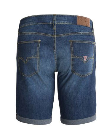 Guess pantaloncini denim con orlo ripiegato