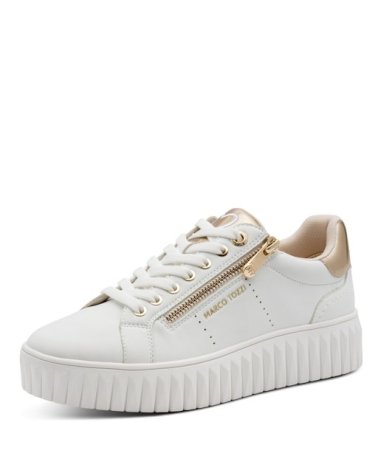 Marco Tozzi sneakers basse con lacci e zip