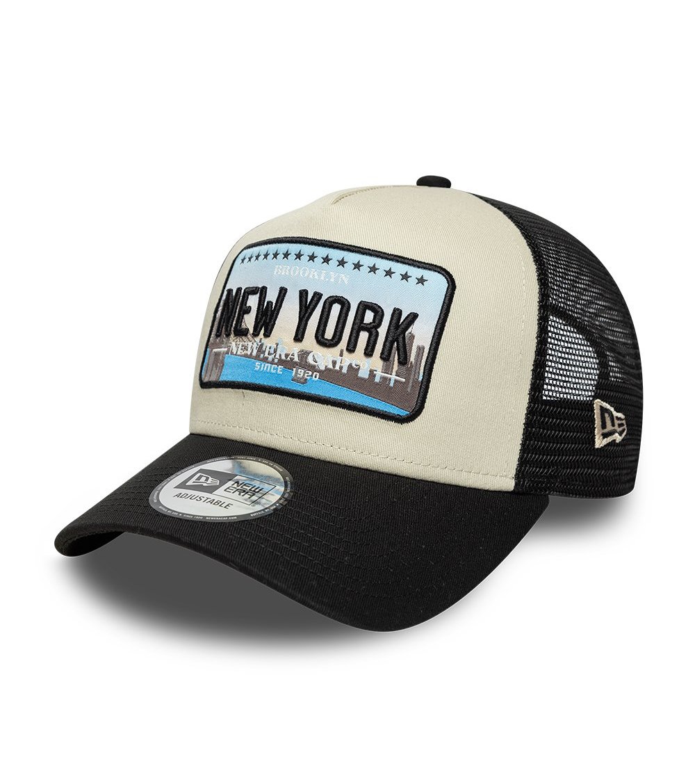 New Era cap with visor and mesh back