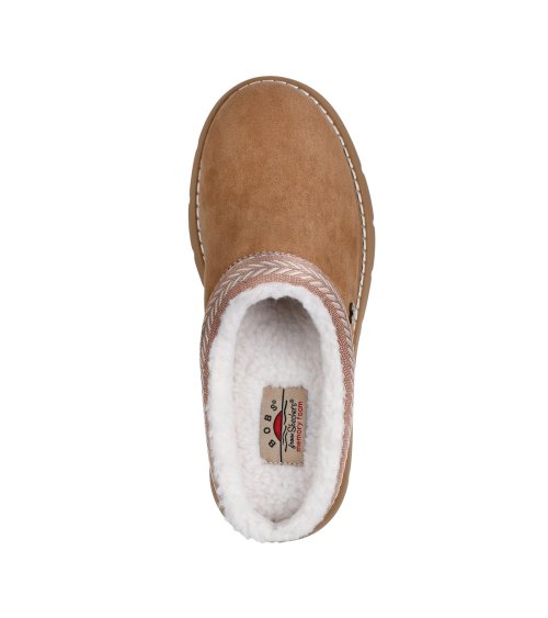 Chausson Skechers avec sangle en daim