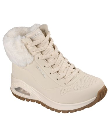 Skechers Uno Rugged Stiefel mit Schnürung und Fell