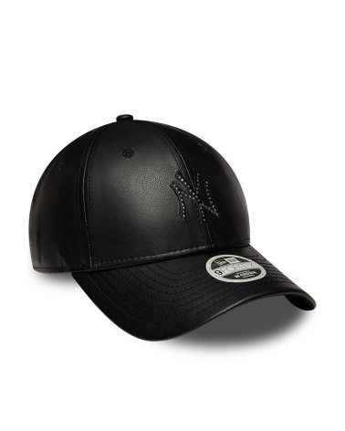New Era gorra de piel sintética con visera rígida