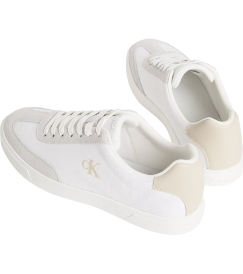 Calvin Klein baskets montantes en tissu et suède