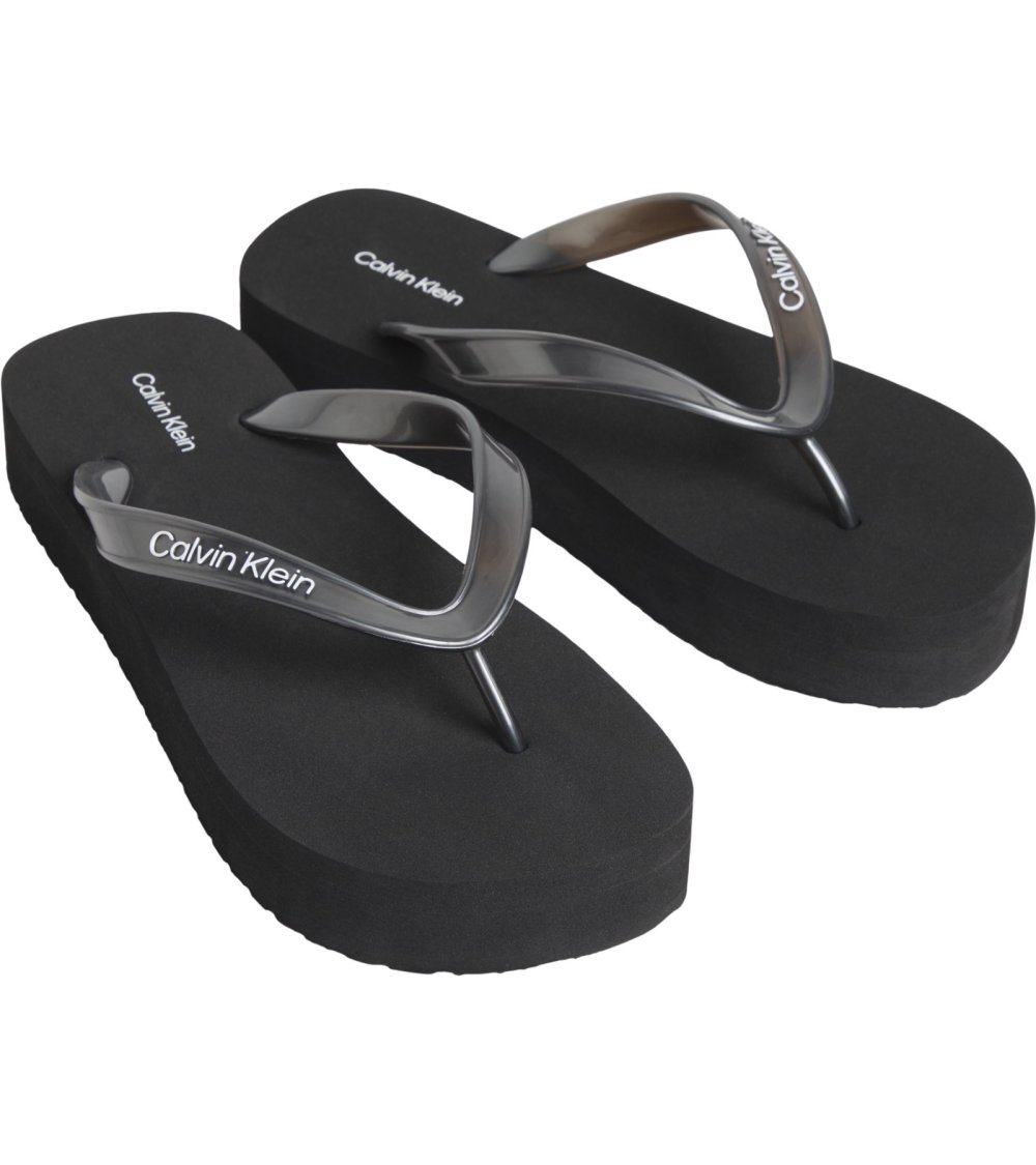 Calvin Klein thick sole flip flops