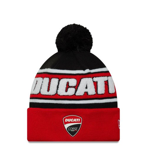 New Era Knitted Beanie Ducati with Pom Pom