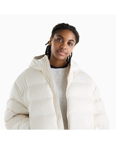 New Balance cappotto piumino con zip e cappuccio