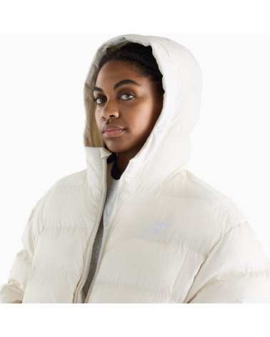 New Balance cappotto piumino con zip e cappuccio