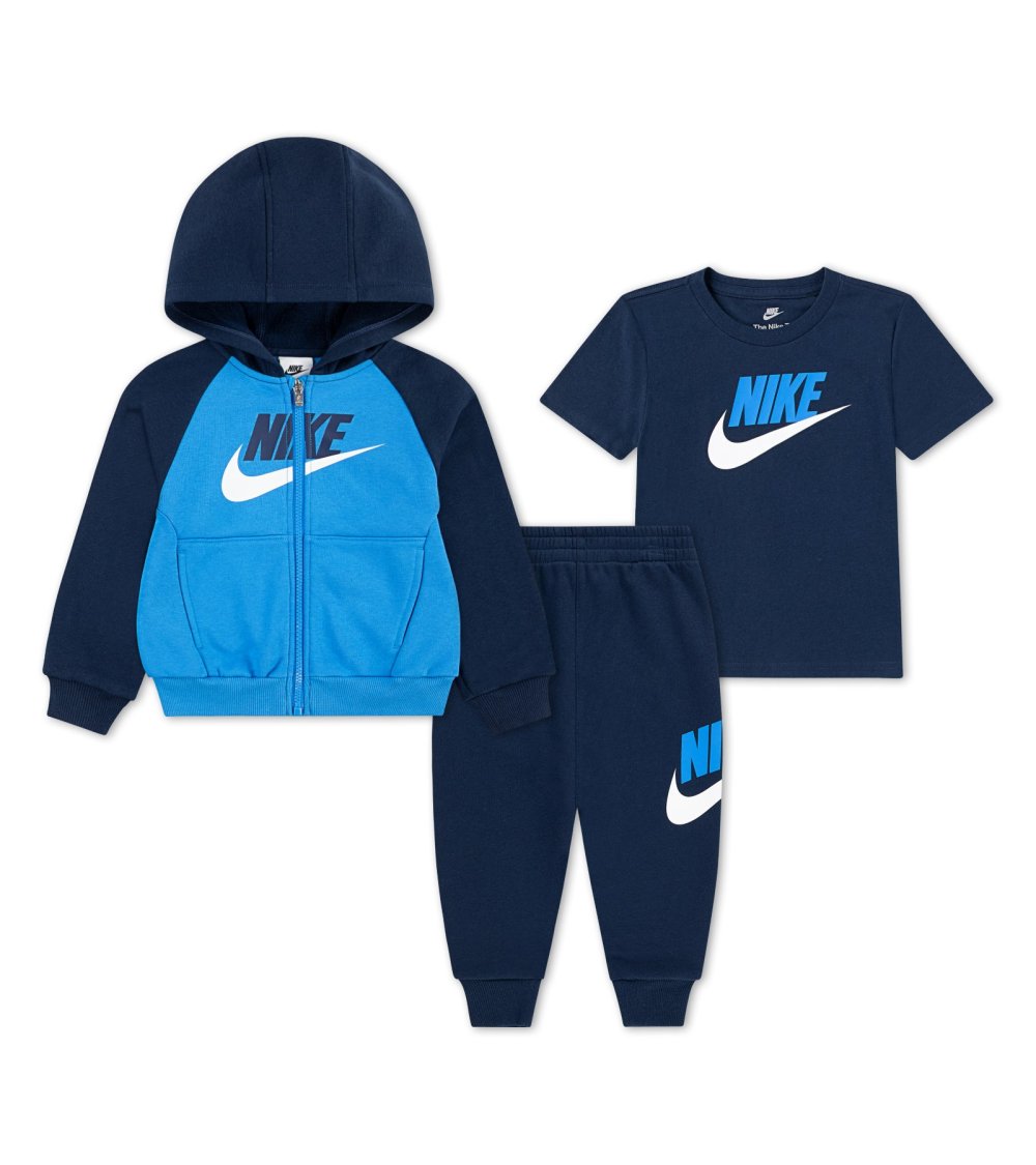 Nike tuta 3 pezzi con giacca, t-shirt e pantaloni