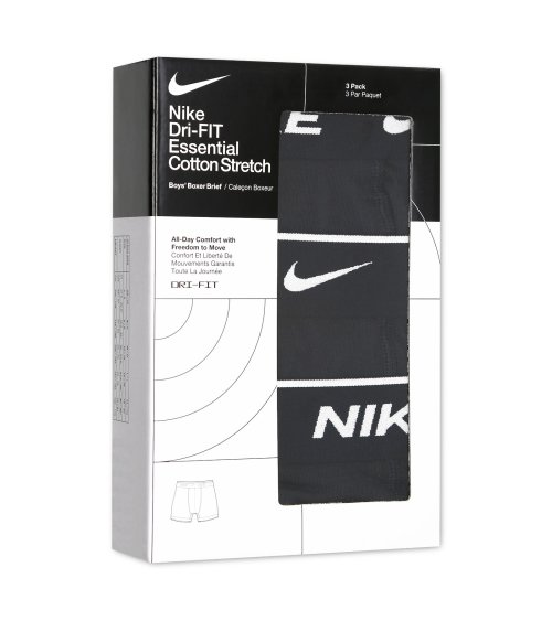 Nike boxer stretch cotone set 3 pezzi