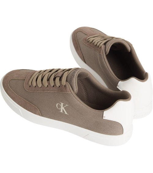 Calvin Klein baskets montantes en tissu et suède