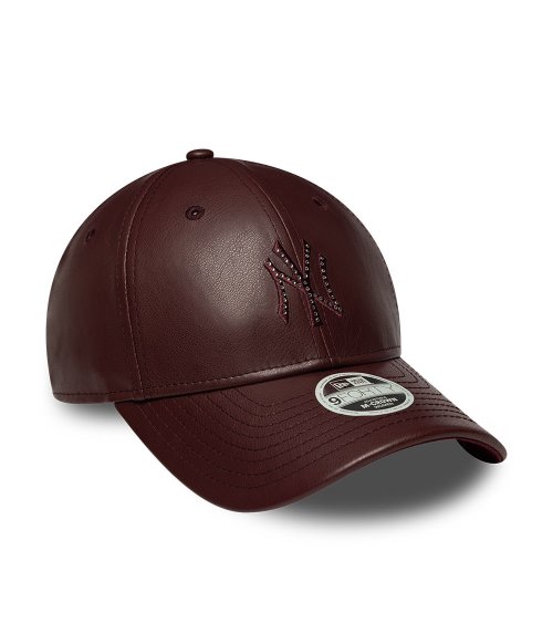 New Era faux leather cap NY logo