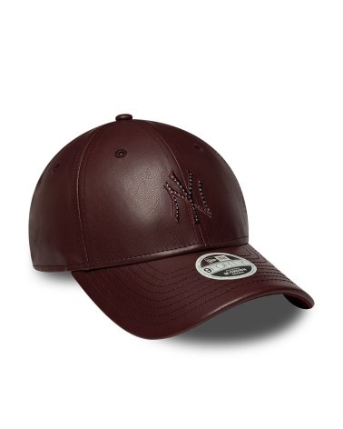 New Era gorra cuero sintético logo NY