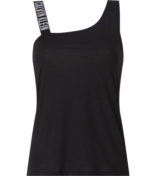 Calvin Klein Top de un solo hombro con logo
