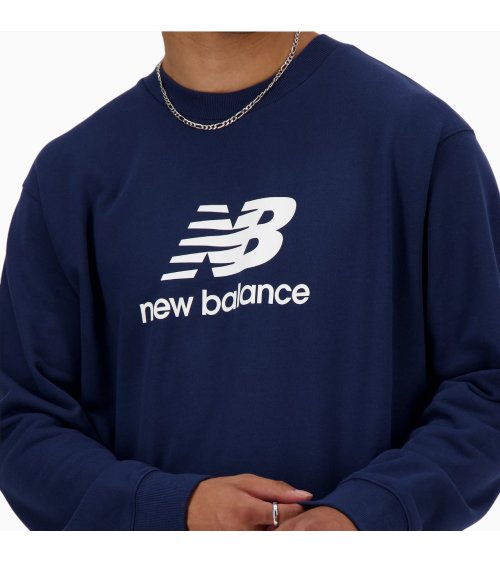 New Balance felpa girocollo logo frontale