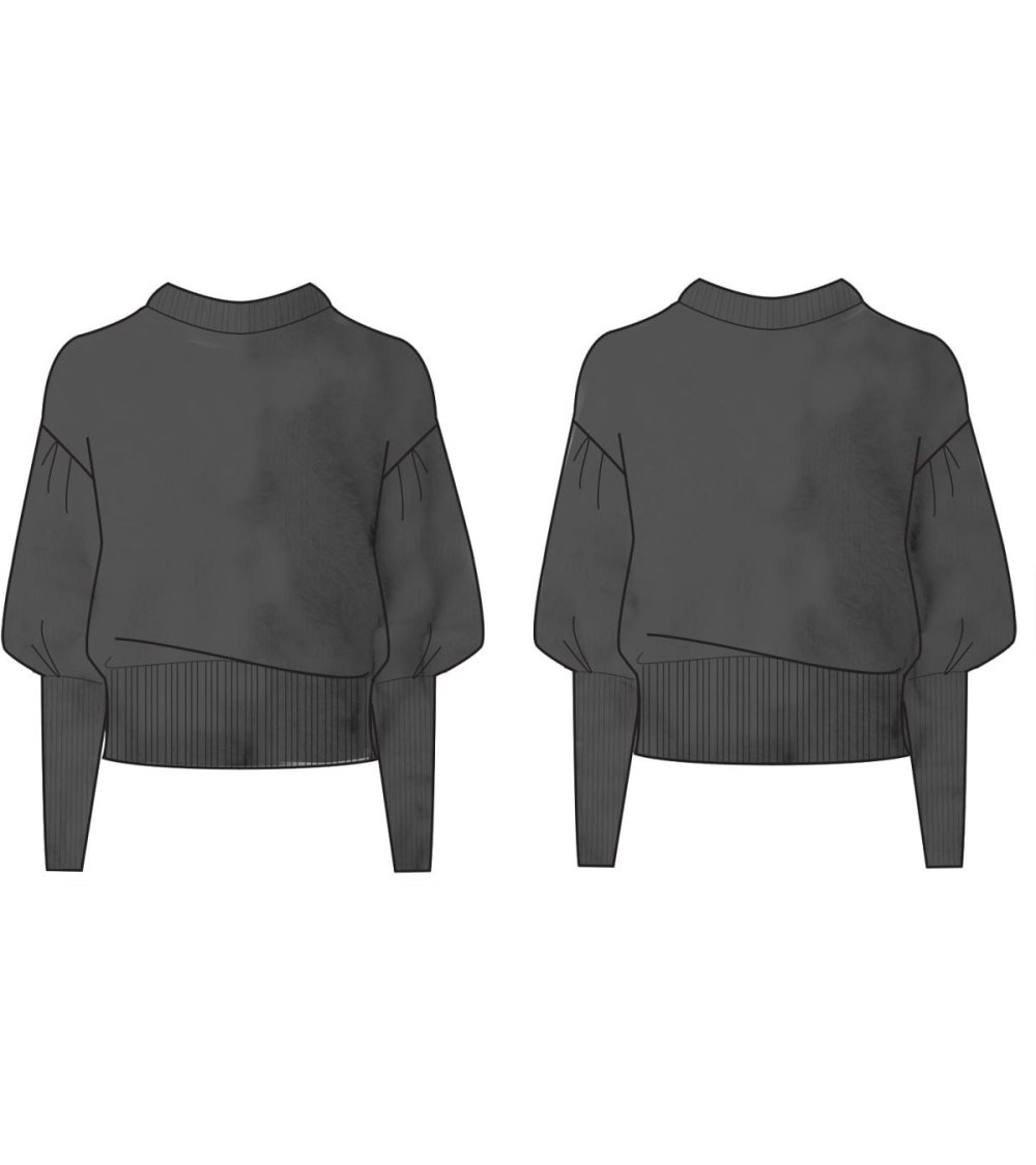 Guess felpa cropped maniche a palloncino