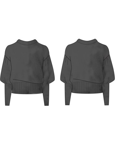 Guess felpa cropped maniche a palloncino