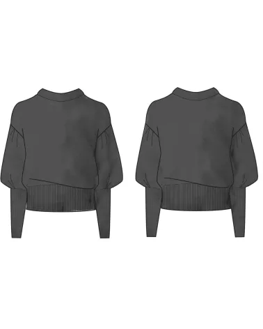 Guess sweatshirt cropped manches bouffantes