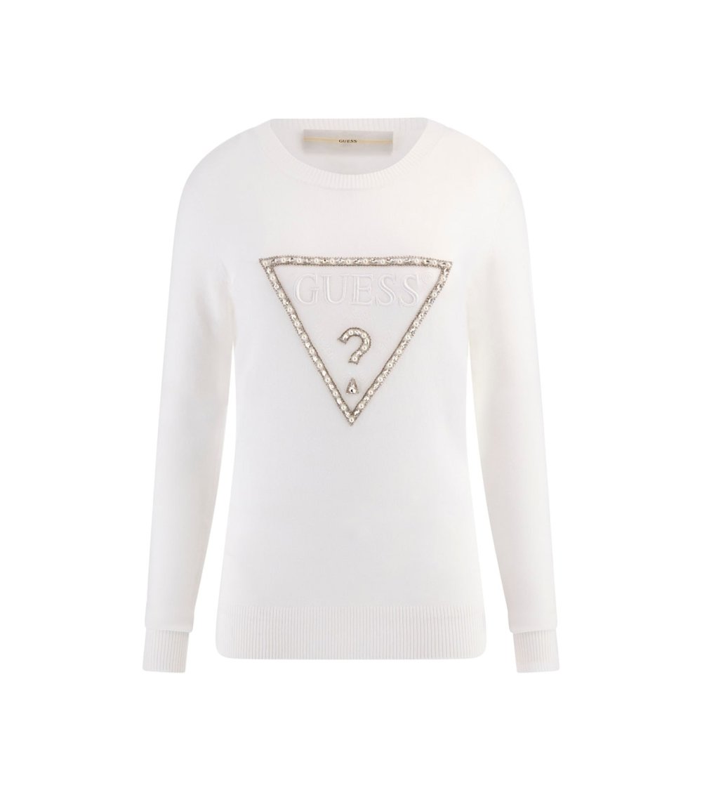 Guess Sudadera Rylie Triangle Logo Cuello Redondo