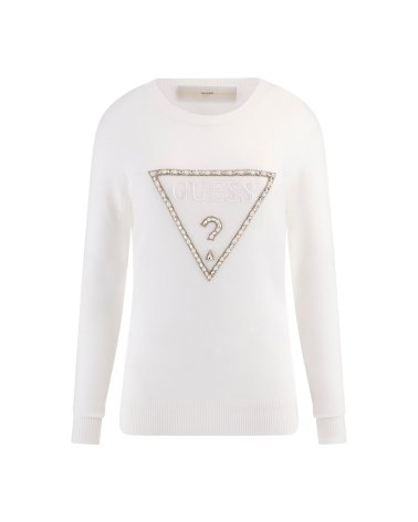 Guess Felpa Rylie Triangle Logo girocollo