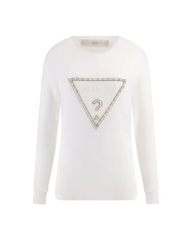 Guess Sweatshirt Rylie Triangle Logo Col Rond