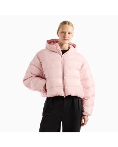 New Balance cappotto piumino con zip e cappuccio