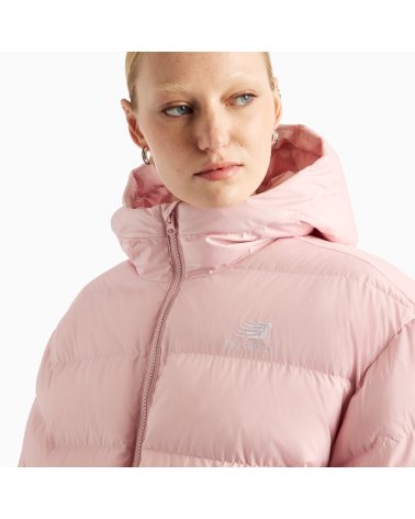 New Balance cappotto piumino con zip e cappuccio