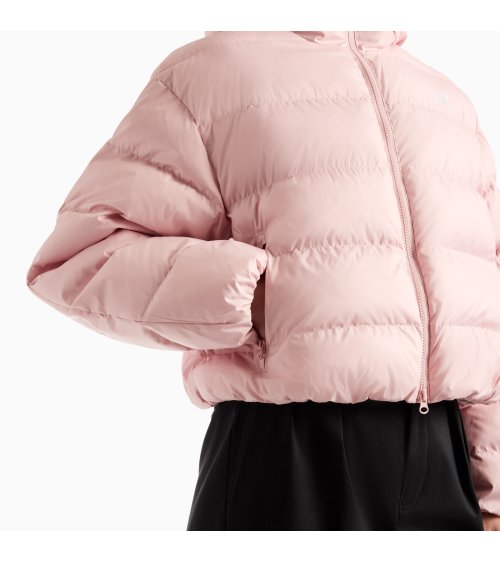 New Balance cappotto piumino con zip e cappuccio