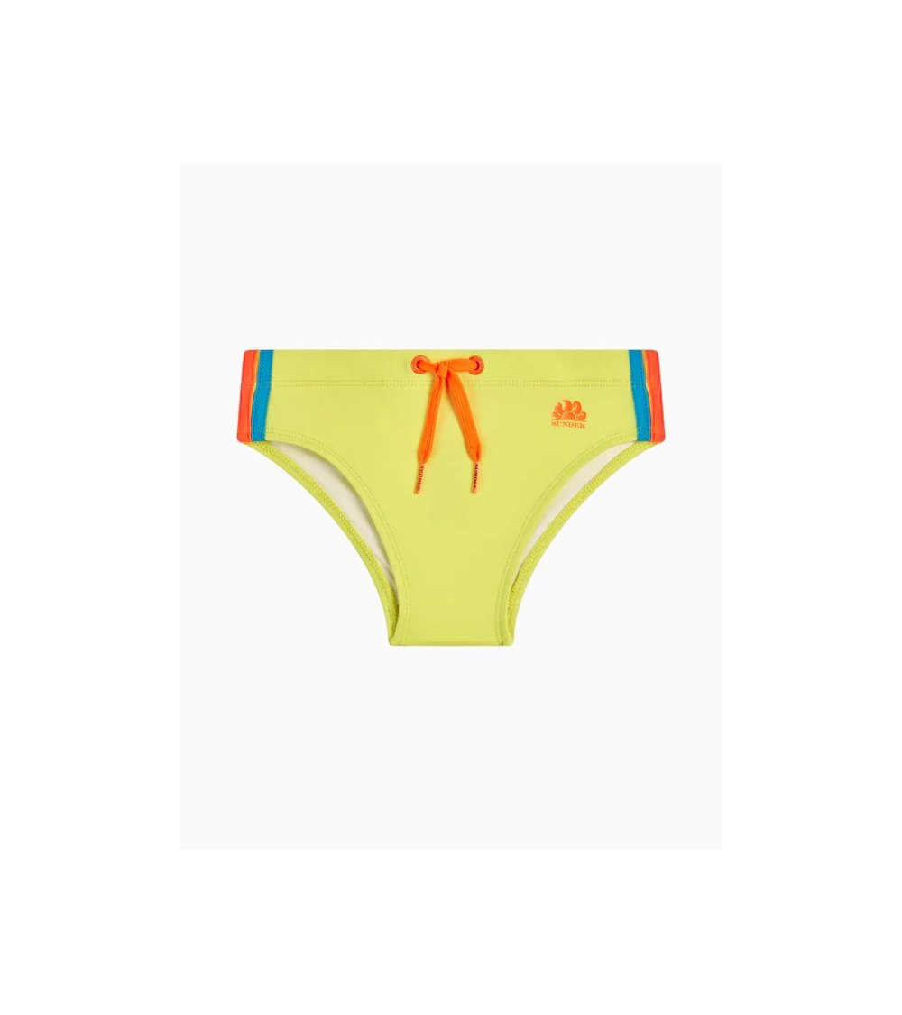 Sundek bañador tipo slip con cordón ajustable