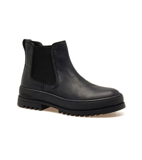 Blauer Chelsea-Stiefel ohne Schnürsenkel